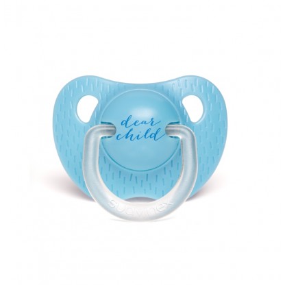 Пустышка силиконовая анатомическая Suavinex, +18 месяцев, Смысл жизни голубая