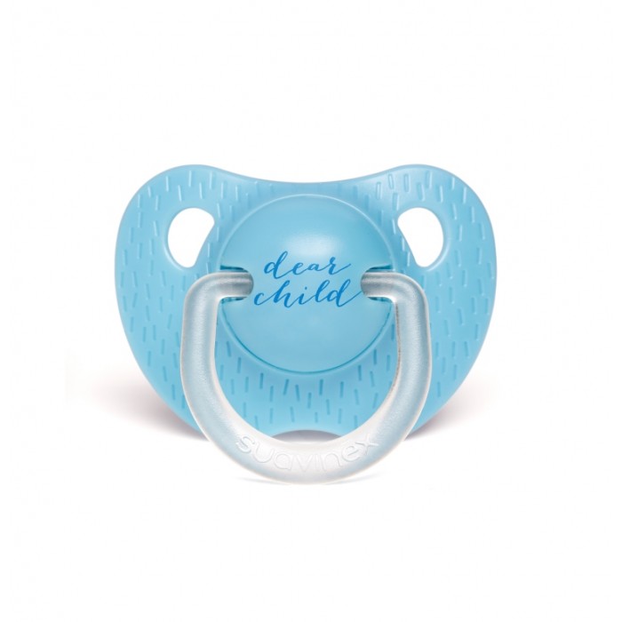 Пустышка силиконовая анатомическая Suavinex, +18 месяцев, Смысл жизни голубая