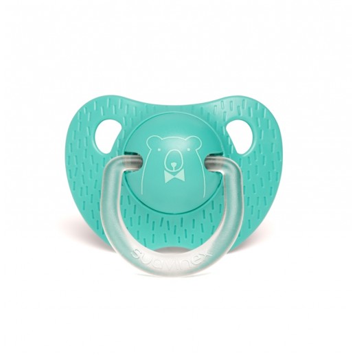 Пустушка силіконова анатомічна Suavinex, +18 місяців, Сенс життя зелений ведмідь Пустушка силіконова анатомічна Suavinex, +18 місяців, Сенс життя зелений ведмідь