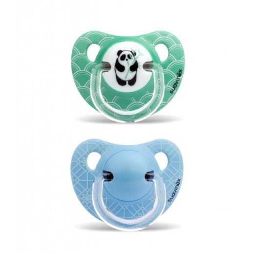 2 пустышки анатомические Suavinex, 6-18 месяцев, Истории панды зеленая 2 пустышки анатомические Suavinex, 6-18 месяцев, Истории панды зеленая