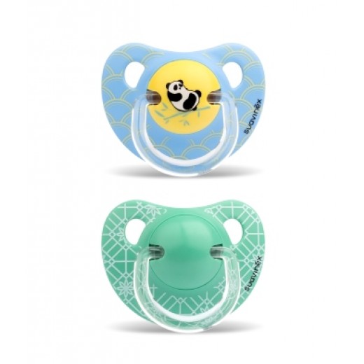 2 анатомические пустышки Suavinex, 18+, Истории панды голубой бамбук