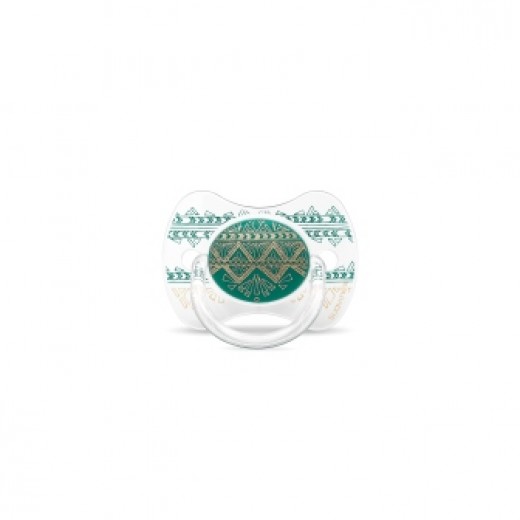 Пустушка фізіологічна Suavinex, 4-18 місяців, Couture темно-зелена