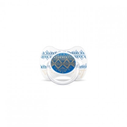 Пустышка физиологическая Suavinex, +18 месяцев, Couture темно-синяя