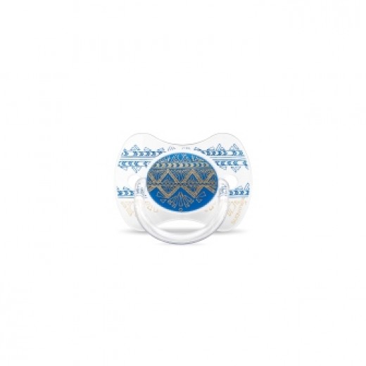 Пустушка фізіологічна Suavinex, +18 місяців, Couture темно-синя