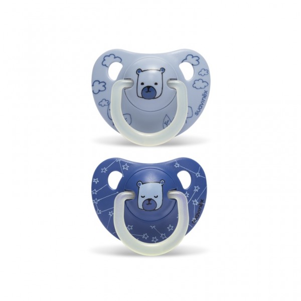 2 пустушки анатомічні Suavinex, 6-18 місяців, нічна, Ведмедик 2 пустушки анатомічні Suavinex, 6-18 місяців, нічна, Ведмедик