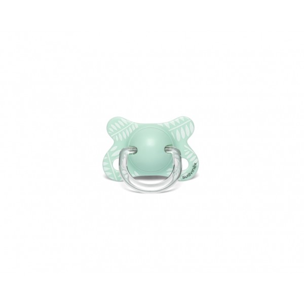 Пустушка фізіологічна Suavinex, 2-4 місяці, Крилаті історії зелені листочки