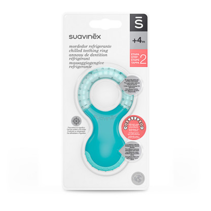 Охолоджувальний прорізувач Suavinex для зубів від 4 місяців, бірюзовий
