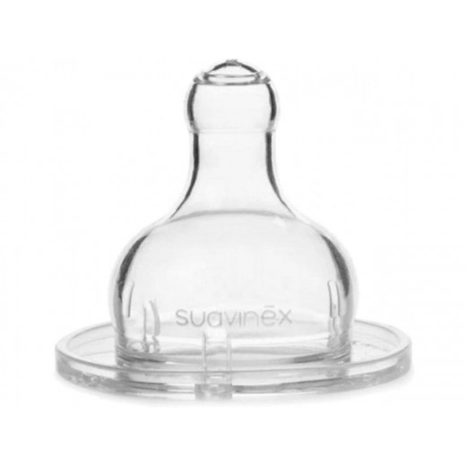 Соска кругла 3-позиційна Suavinex, повільний/середній/швидкий потоки, +0 місяців