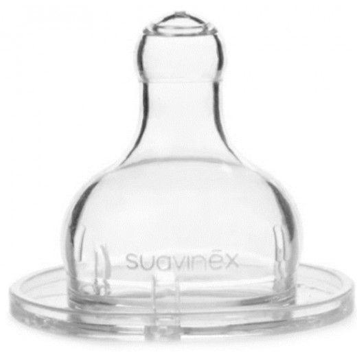 Силіконова соска Suavinex кругла, повільний потік, +0 місяців