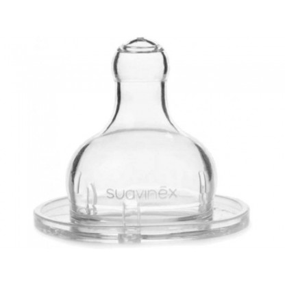 Соска Suavinex круглой формы для густой пищи, +4 месяца