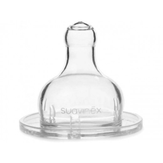 Соска Suavinex круглої форми для густої їжі, +4 місяці