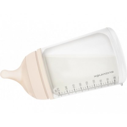 Антиколікова пляшечка Suavinex ZERO.ZERO, 180 мл, адаптивний потік