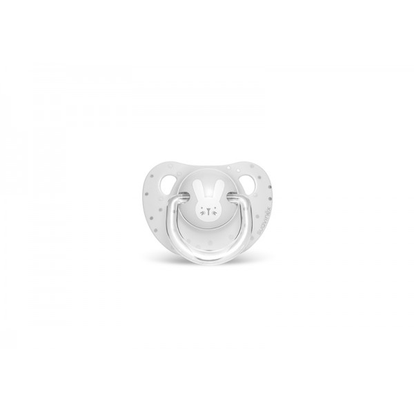 Пустышка анатомическая, 0-6 месяцев, Hygge: Уютные истории  серый зайчик