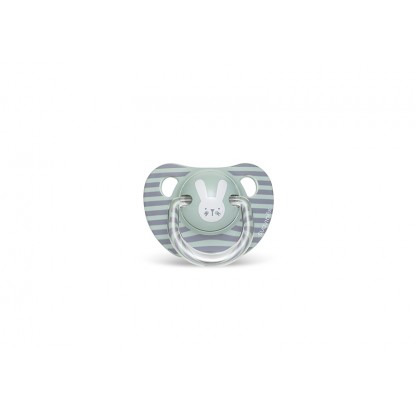 Пустышка анатомическая, 6-18 месяцев, Hygge: Уютные истории  бирюзовый зайчик