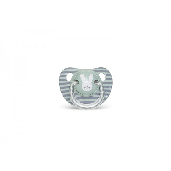 Пустышка анатомическая, 6-18 месяцев, Hygge: Уютные истории  бирюзовый зайчик