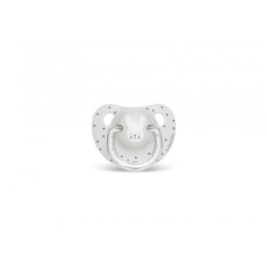 Пустушка анатомічна, 18+ Suavinex Затишні історії, сірий зайчик