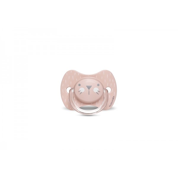 Пустышка физиологическая, 0-6 мес. Suavinex - Уютные истории, розовая