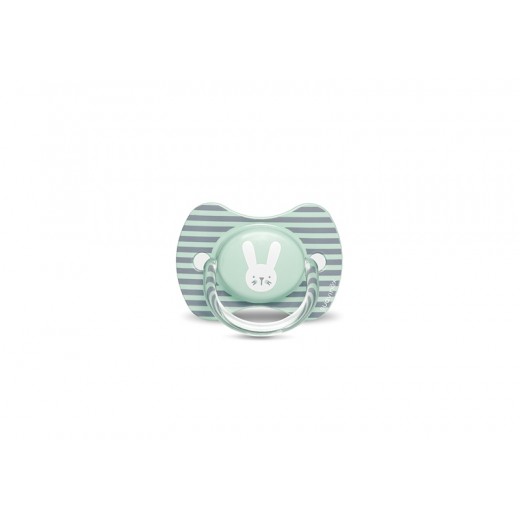 Пустышка физиологическая, 6-18 мес. Suavinex - Уютные истории, бирюзовый зайчик Пустышка физиологическая, 6-18 мес. Suavinex - Уютные истории, бирюзовый зайчик