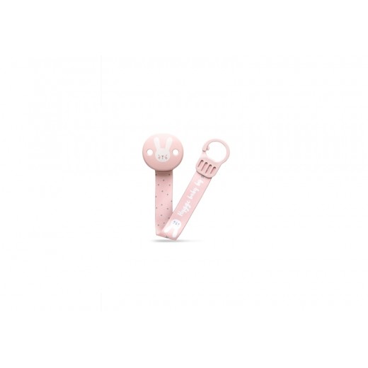 Кліпса для пустушки з атласною стрічкою Suavinex - Затишні історії, рожева