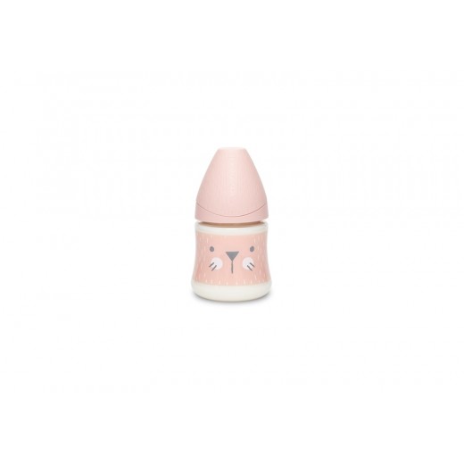 Пляшечка 150 мл Suavinex, повільний потік - Затишні історії, рожева