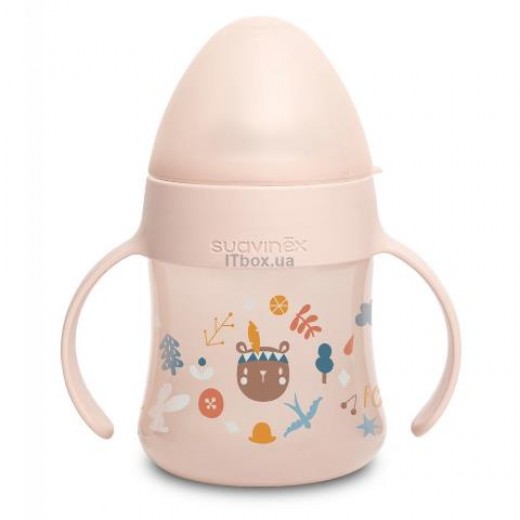 Поильник-непроливайка Suavinex "Лесные истории" 150 мл, + 4 месяца, розовый