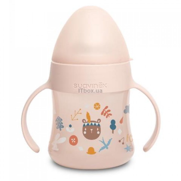 Поильник-непроливайка Suavinex "Лесные истории" 150 мл, + 4 месяца, розовый