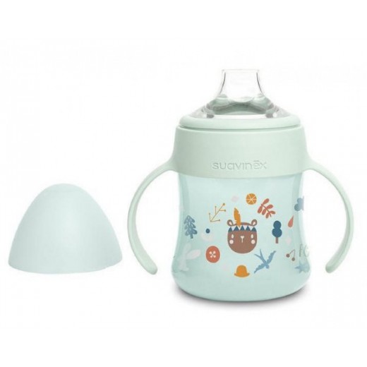 Поїльник-непроливайка Suavinex "Лісові історії" 150 мл, + 4 місяці, зелений 