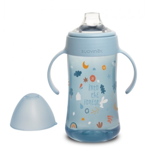 Поильник-непроливайка Suavinex "Лесные истории" 270 мл, + 4 месяца, голубый