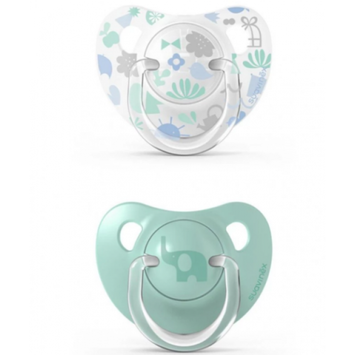 Пустушка анатомічна 2 шт, 6-18 місяців, Історії малюків, зелена - Suavinex