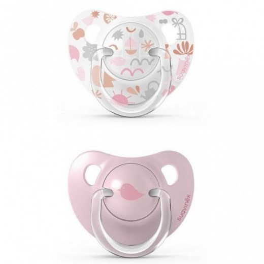Пустышка анатомическая 2 шт, 0-6 месяцев, истории малышей, розовая - Suavinex Пустышка анатомическая 2 шт, 0-6 месяцев, истории малышей, розовая - Suavinex