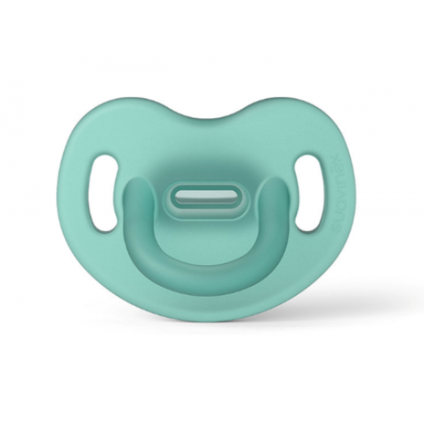 Пустушка силіконова Suavinex анатомічна соска, 0-6 місяців, зелена