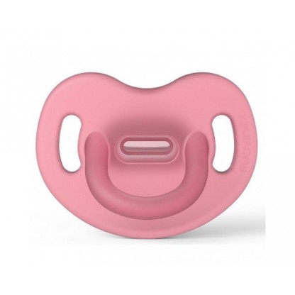 Пустышка силиконовая Suavinex анатомическая соска, 0-6 месяцев, розовая