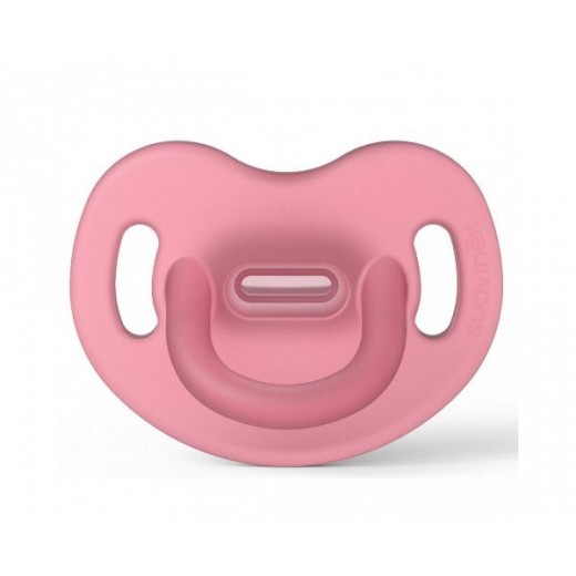 Пустышка силиконовая Suavinex анатомическая соска, 0-6 месяцев, розовая