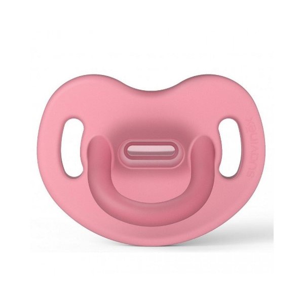 Пустушка силіконова Suavinex анатомічна соска, 0-6 місяців, рожева