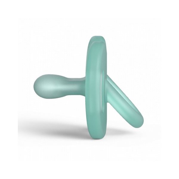 Пустышка силиконовая Suavinex физиологическая соска 0-6 месяцев, зеленая