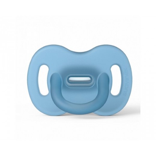 Пустушка силіконова Suavinex фізіологічна соска, 0-6 місяців, блакитна Пустушка силіконова Suavinex фізіологічна соска, 0-6 місяців, блакитна