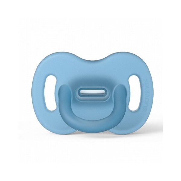 Пустышка силиконовая Suavinex физиологическая соска, 0-6 месяцев, голубая