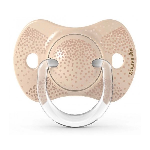 Пустышка физиологическая Suavinex, 2 шт, 0-6 месяцев, Волшебные истории, золотое сердце