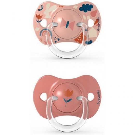 Пустушка фізіологічна Suavinex, 2 шт, 6-18 місяців, Лісові історії, рожева