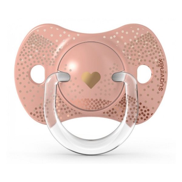 Пустышка физиологическая Suavinex, 2 шт, +18 месяцев, Волшебные истории, золотое сердце