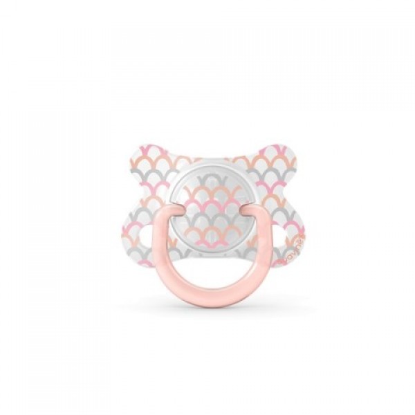 Пустышка физиологическая Suavinex, 2 - 4 месяца, Истории малышей, розовая