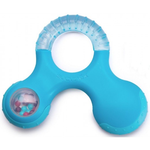 Прорізувач з брязкальцем Suavinex, блакитний