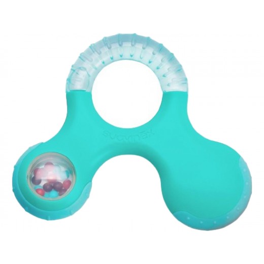 Прорізувач з брязкальцем Suavinex, зелений