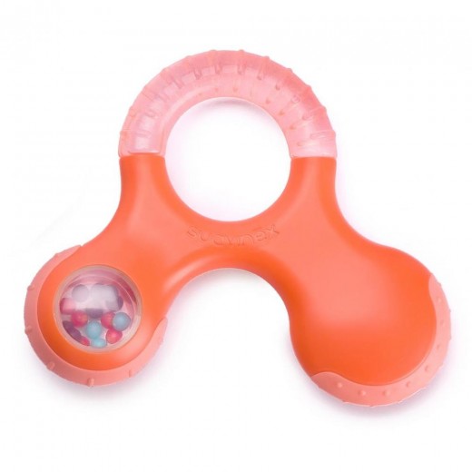 Прорізувач з брязкальцем Suavinex, помаранчевий