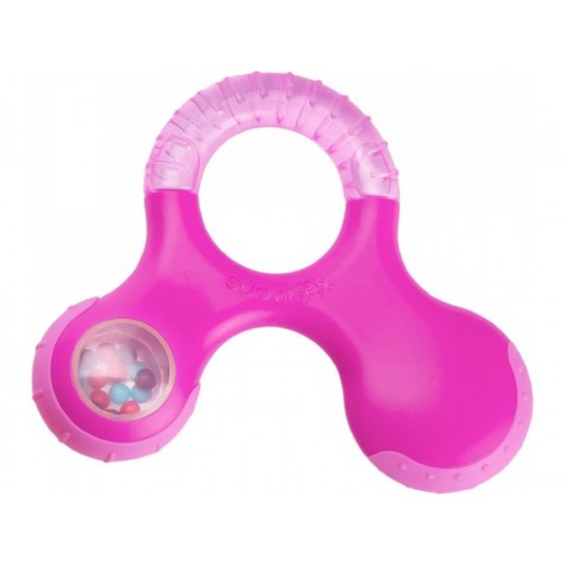 Прорізувач з брязкальцем Suavinex, рожевий