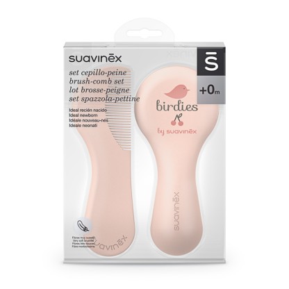 Набор расчёсок Suavinex Birdies розовый (2 шт)