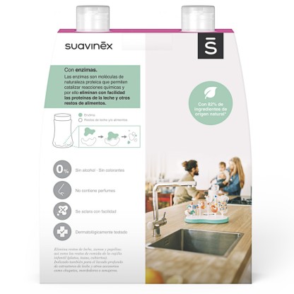 Средство для мытья детской посуды Suavinex 2×500 мл