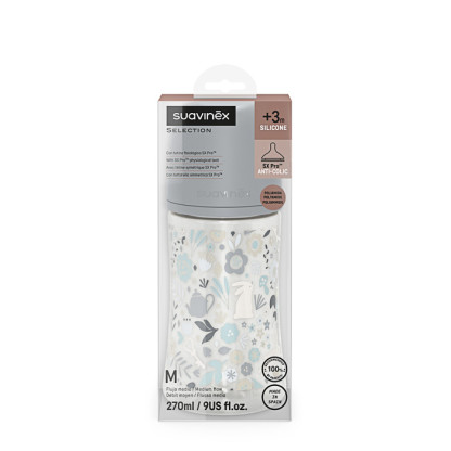 Пляшечка Suavinex Wonderland 270 мл з фізіологічною соскою SX Pro, середній потік, блакитна