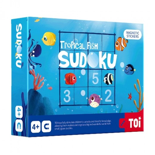 Настільна магнітна гра-судоку TOI "Тропічні рибки"