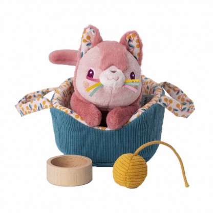 Игровой набор Lilliputiens Котик Жанетт с корзиной